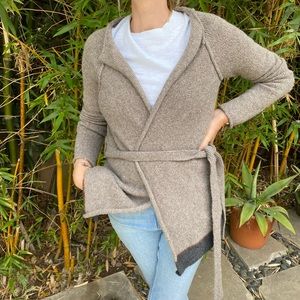 James Perse Long Sleeve Belted Cardigan/Sweater